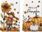 Scarecrow Pumpkin Fall Kitchen Towels – 2-Pack 18x26 Inch Farmhouse Sunflower Autumn Dish Towels, Hand Towels for Seasonal Kitchen Decor & Daily Use (Beige) 18"L x 26"W
